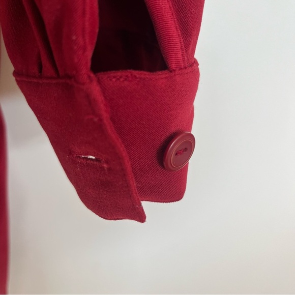 Women’s All American Button Front Tunic Top Embroidered Cranberry Moleskin 24W - Picture 3 of 11